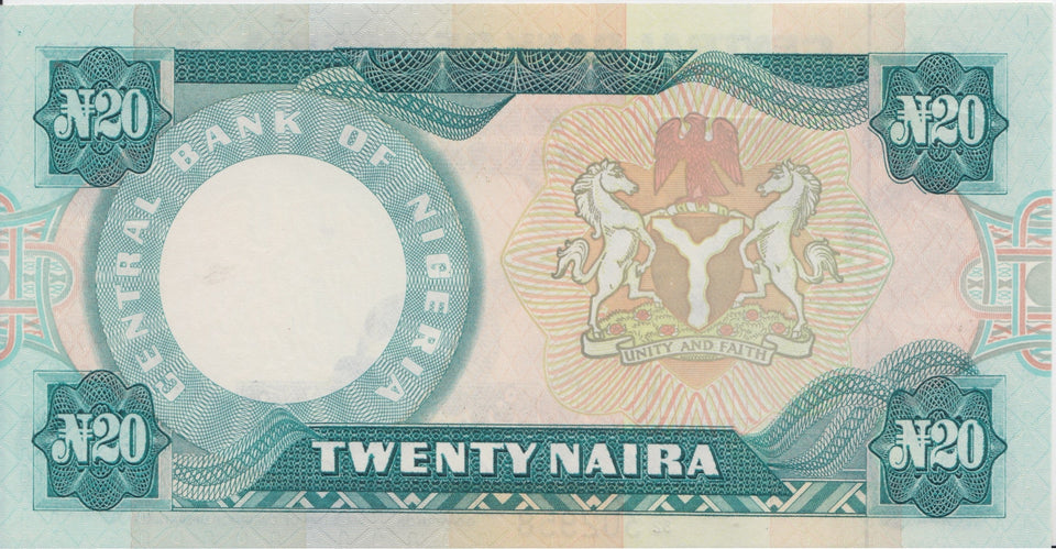 1984 20 NIARA BANKNOTE NIGERIA REF 914 - World Banknotes - Cambridgeshire Coins