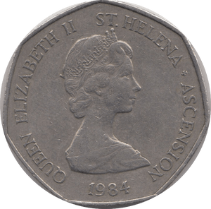 1984 50 PENCE ST HELENA - WORLD COINS - Cambridgeshire Coins