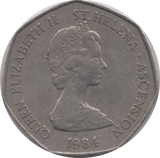 1984 50 PENCE ST HELENA - WORLD COINS - Cambridgeshire Coins
