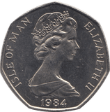 1984 CHRISTMAS 50P STEAM LOCOMOTIVE ISLE OF MAN - 50P CHRISTMAS - Cambridgeshire Coins