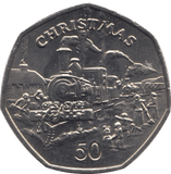 1984 CHRISTMAS 50P STEAM LOCOMOTIVE ISLE OF MAN - 50P CHRISTMAS - Cambridgeshire Coins