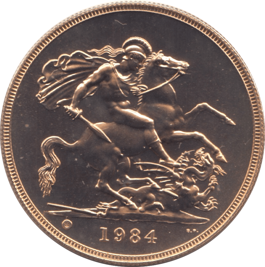 1984 GOLD £5 COIN ( BU ) - GOLD FIVE POUNDS - Cambridgeshire Coins