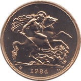 1984 GOLD £5 COIN ( BU ) - GOLD FIVE POUNDS - Cambridgeshire Coins