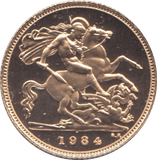 1984 GOLD HALF SOVEREIGN ( PROOF ) - Half Sovereign - Cambridgeshire Coins
