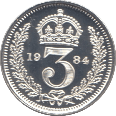 1984 MAUNDY THREEPENCE ( PROOF ) 1 - Maundy Coins - Cambridgeshire Coins