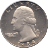 1984 QUARTER DOLLAR USA ( UNC ) S - WORLD COINS - Cambridgeshire Coins