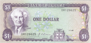 1985-1990 ONE DOLLAR BANKNOTE JAMAICA REF 832 - World Banknotes - Cambridgeshire Coins