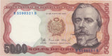 1985 5000 ORO BANKNOTE PERU REF 1073 - World Banknotes - Cambridgeshire Coins
