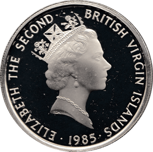 1985 BRITISH VIRGIN ISLANDS .925 SILVER COIN BU - SILVER WORLD COINS - Cambridgeshire Coins
