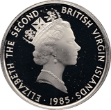 1985 BRITISH VIRGIN ISLANDS .925 SILVER COIN BU - SILVER WORLD COINS - Cambridgeshire Coins
