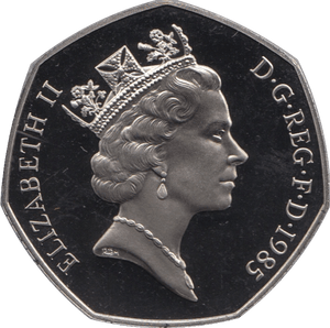 1985 FIFTY PENCE PROOF 50P COIN BRITANNIA - 50p Proof - Cambridgeshire Coins