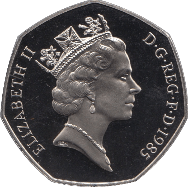 1985 FIFTY PENCE PROOF 50P COIN BRITANNIA - 50p Proof - Cambridgeshire Coins