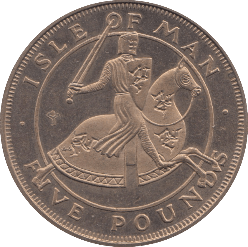 1985 FIVE POUND ISLE OF MAN - WORLD COINS - Cambridgeshire Coins