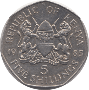 1985 FIVE SHILLINGS KENYA - WORLD COINS - Cambridgeshire Coins