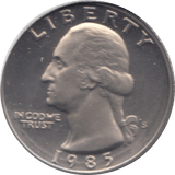 1985 QUARTER DOLLAR USA ( UNC ) S - WORLD COINS - Cambridgeshire Coins