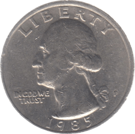 1985 USA 1/4 DOLLAR - WORLD COINS - Cambridgeshire Coins