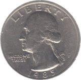 1985 USA 1/4 DOLLAR - WORLD COINS - Cambridgeshire Coins