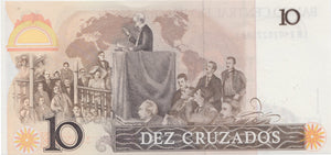 1986 10 CRUZADOS BANKNOTE BRAZIL REF 589 - World Banknotes - Cambridgeshire Coins