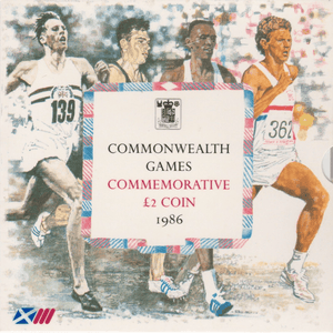 1986 £2 UNCIRCULATED PRESENTATION PACK COMMONWEALTH GAMES - £2 BU PACK - Cambridgeshire Coins