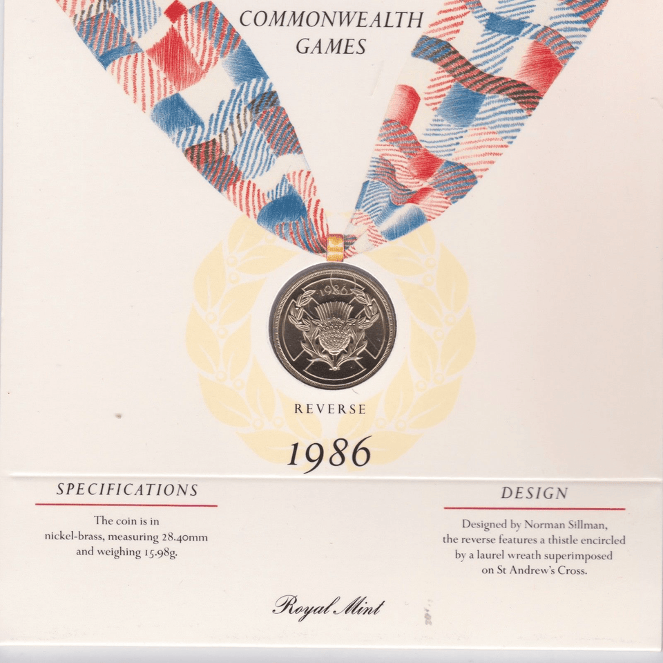 1986 £2 UNCIRCULATED PRESENTATION PACK COMMONWEALTH GAMES - £2 BU PACK - Cambridgeshire Coins
