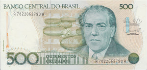 1986 500 CRUZADOS BANKNOTE BRAZIL REF 590 - World Banknotes - Cambridgeshire Coins