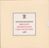 1986 BRILLIANT UNCIRCULATED COIN YEAR SET - Brilliant Uncirculated Year Sets - Cambridgeshire Coins