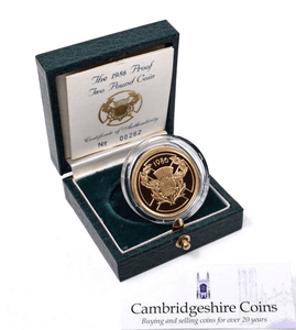 1986 Gold Proof £2 Commonwealth Games Coin Box COA Bullion Double Sovereign 262 - Gold Proof £2 - Cambridgeshire Coins