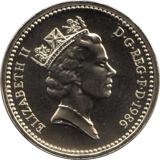 1986 ONE POUND £1 IRELAND FLAX BRILLIANT UNCIRCULATED BU - £1 BU - Cambridgeshire Coins