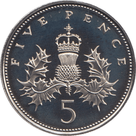 1986 PROOF FIVE PENCE 5P - 5p PROOF - Cambridgeshire Coins
