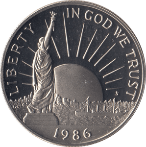 1986 PROOF HALF DOLLAR USA - SILVER WORLD COINS - Cambridgeshire Coins
