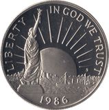 1986 PROOF HALF DOLLAR USA - SILVER WORLD COINS - Cambridgeshire Coins