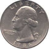 1986 QUARTER DOLLAR USA ( UNC ) O - WORLD COINS - Cambridgeshire Coins