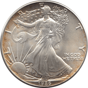1986 SILVER LIBERTY DOLLAR USA - SILVER WORLD COINS - Cambridgeshire Coins