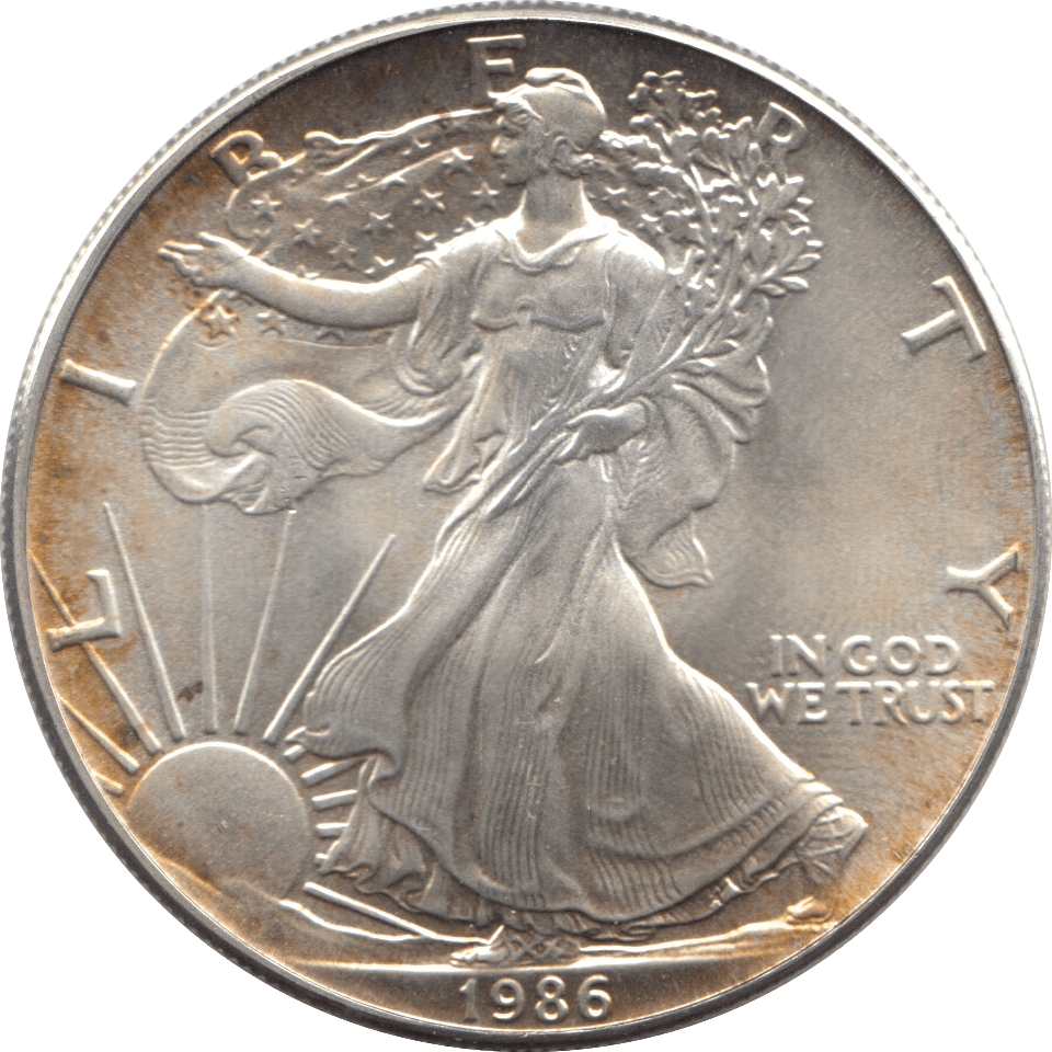 1986 SILVER LIBERTY DOLLAR USA - SILVER WORLD COINS - Cambridgeshire Coins
