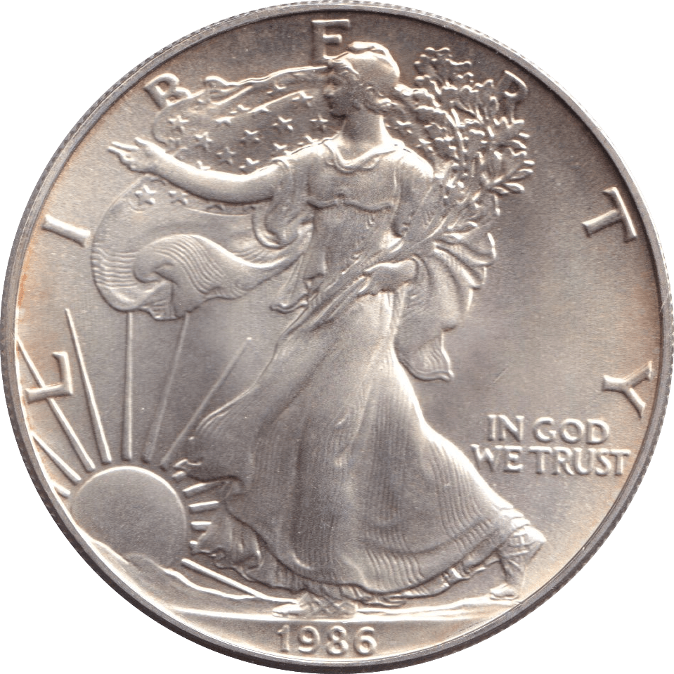 1986 SILVER LIBERTY DOLLAR USA - SILVER WORLD COINS - Cambridgeshire Coins
