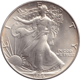 1986 SILVER LIBERTY DOLLAR USA - SILVER WORLD COINS - Cambridgeshire Coins