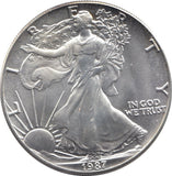 1987 AMERICAN EAGLE SILVER DOLLAR USA - SILVER WORLD COINS - Cambridgeshire Coins