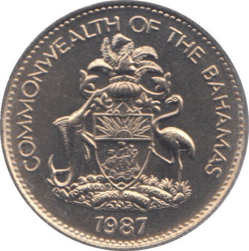 1987 BAHAMAS FIVE CENTS ( UNC ) - WORLD COINS - Cambridgeshire Coins