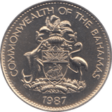 1987 BAHAMAS FIVE CENTS ( UNC ) - WORLD COINS - Cambridgeshire Coins