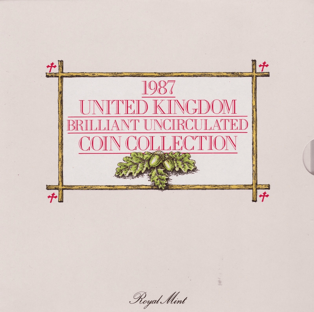 1987 BRILLIANT UNCIRCULATED COIN YEAR SET - Brilliant Uncirculated Year Sets - Cambridgeshire Coins
