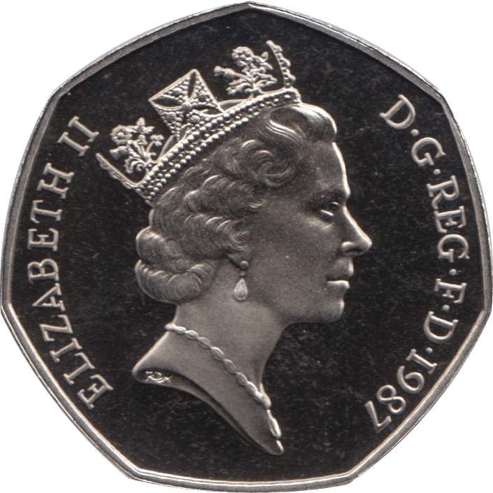 1987 FIFTY PENCE PROOF 50P COIN BRITANNIA - 50p Proof - Cambridgeshire Coins
