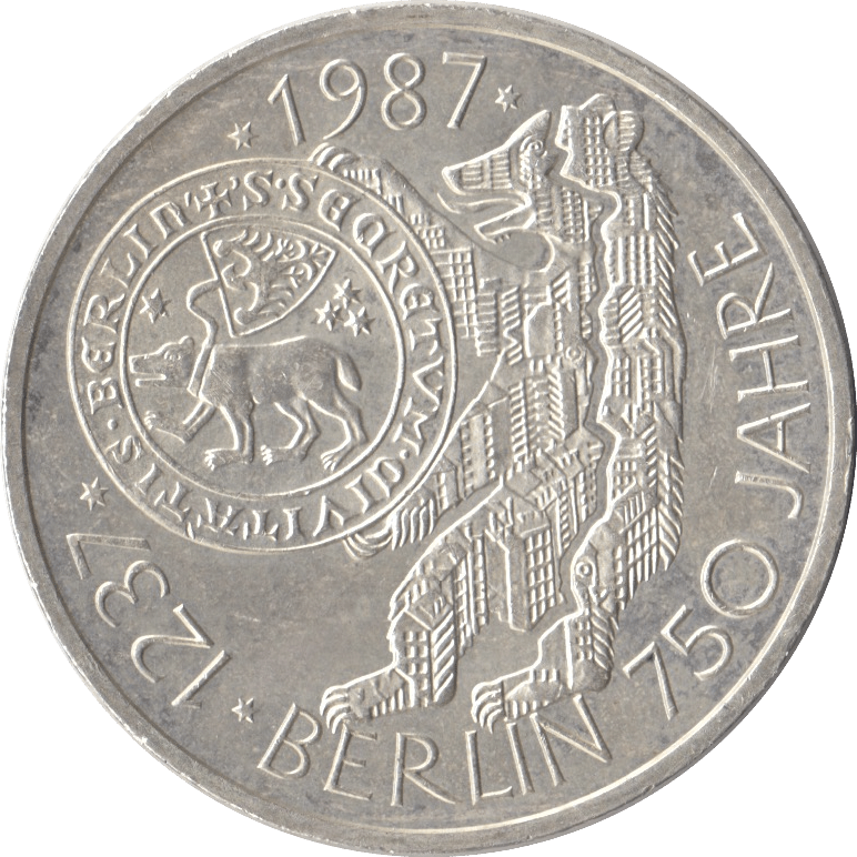 1987 GERMANY 250TH ANNIVERSARY OF BERLIN SILVER 10 MARKS - SILVER WORLD COINS - Cambridgeshire Coins