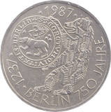 1987 GERMANY SILVER 10 MARKS - SILVER WORLD COINS - Cambridgeshire Coins