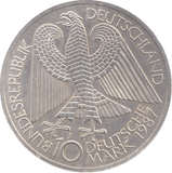 1987 GERMANY SILVER 10 MARKS - SILVER WORLD COINS - Cambridgeshire Coins