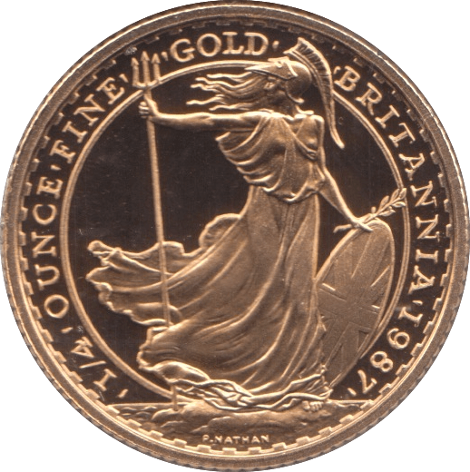 1987 GOLD PROOF £25 1/4 OUNCE BRITANNIA - GOLD BRITANNIAS - Cambridgeshire Coins