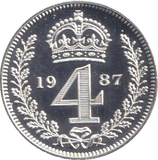 1987 MAUNDY FOURPENCE ( BU ) - Maundy Coins - Cambridgeshire Coins