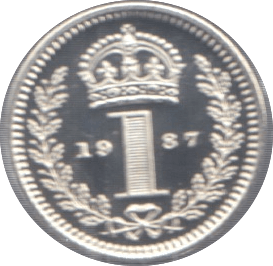 1987 MAUNDY ONE PENNY ( BU ) - Maundy Coins - Cambridgeshire Coins