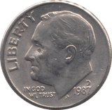 1987 ONE DIME USA - SILVER WORLD COINS - Cambridgeshire Coins