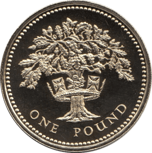 1987 ONE POUND PROOF £1 ENGLISH OAK - £1 Proof - Cambridgeshire Coins