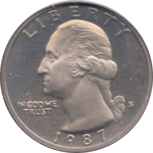 1987 QUARTER DOLLAR USA ( UNC ) S - WORLD COINS - Cambridgeshire Coins